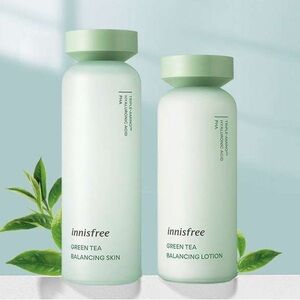 Innisfree Green Tea Balancing Skin Care Set Hydrate + Soothe K-Beauty